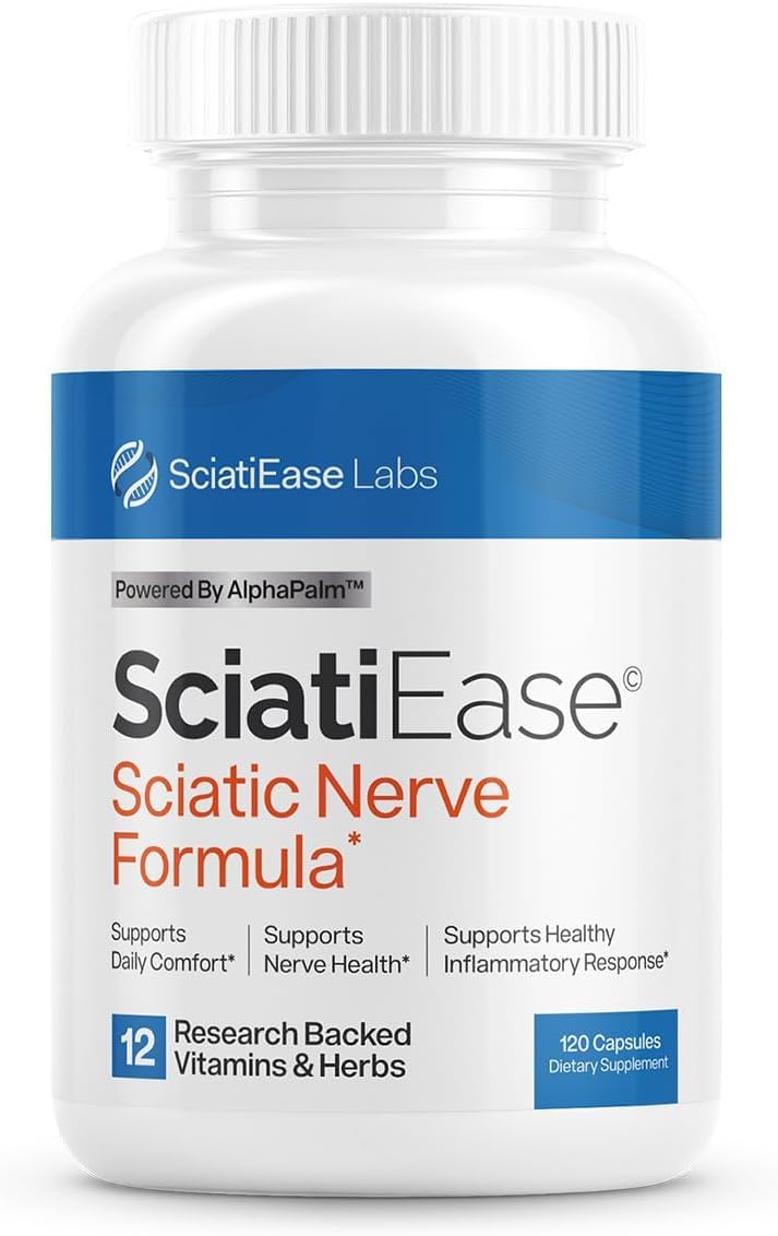 Bottle of nerve support supplement with alpha lipoic acid and PEA, 120 count
