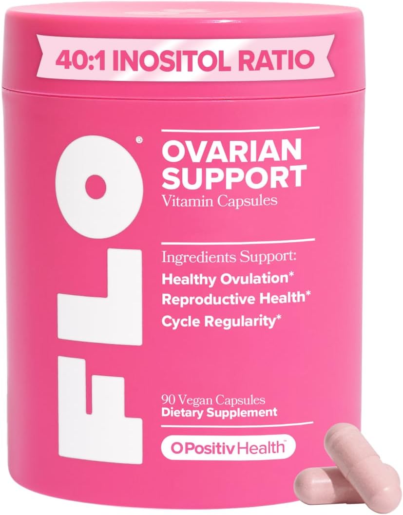 Jar of inositol 40:1 ovarian support capsules for women, 90 count