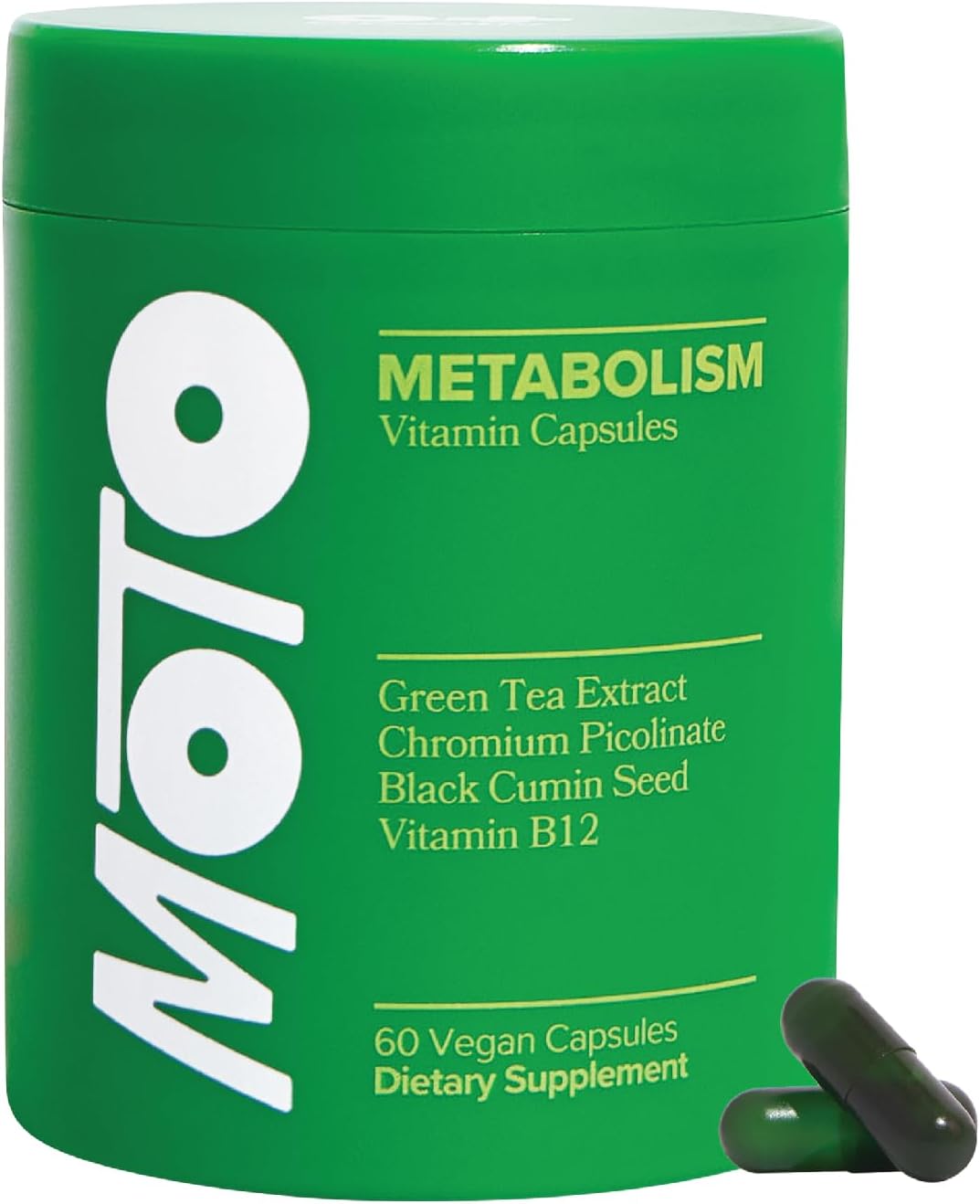 Bottle of metabolism support capsules with green tea extract, 60 count