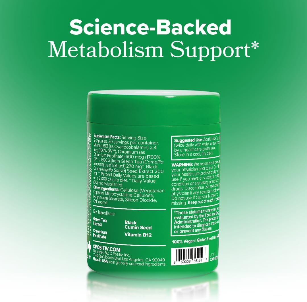 Metabolism Support Supplement, Energy & Craving Support, 60ct