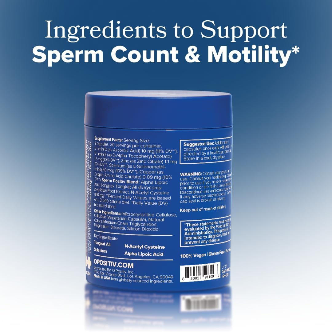 Male Fertility Supplement, Sperm Health Support for Men, 60ct