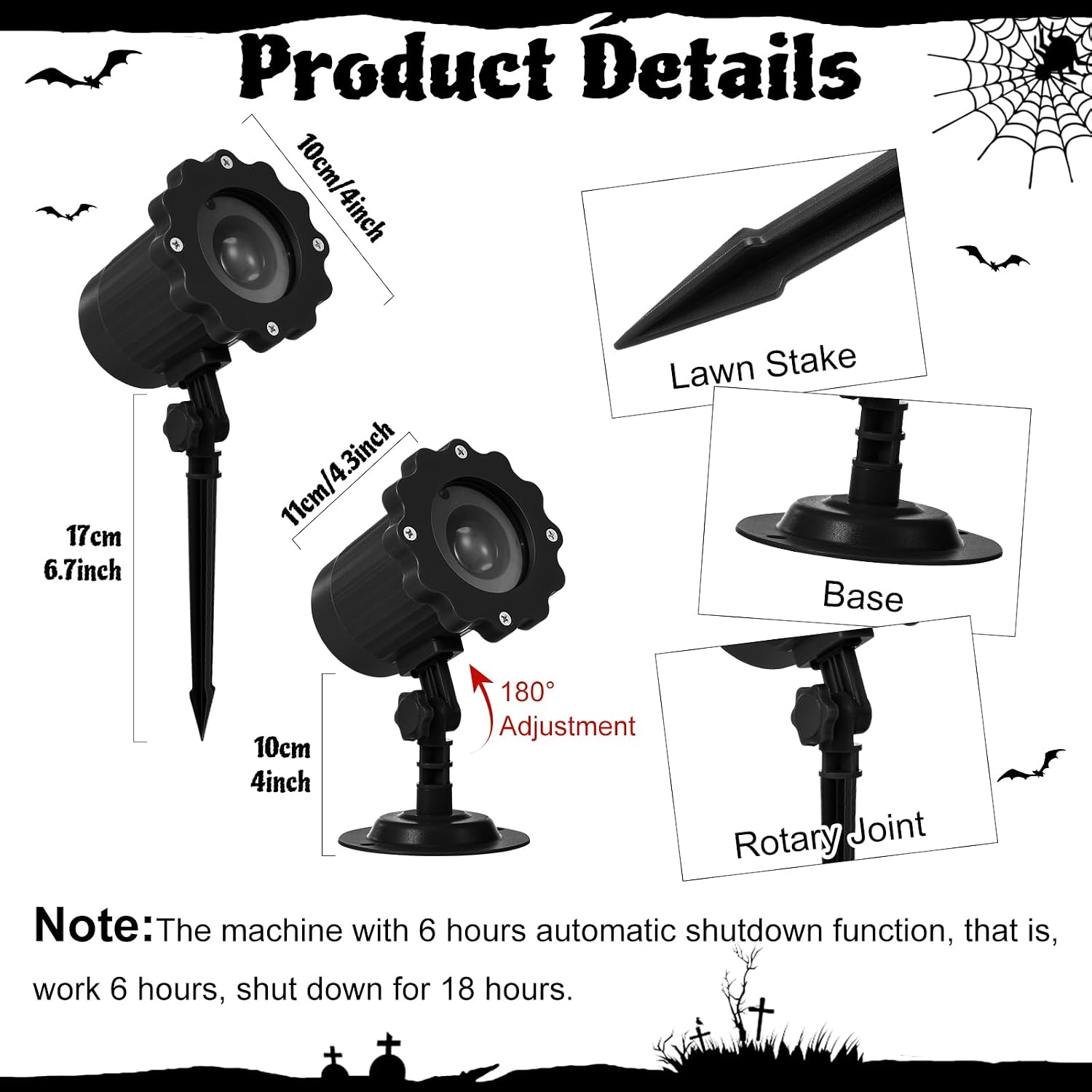 Halloween Holiday LED Projector Light, Indoor Outdoor Decor