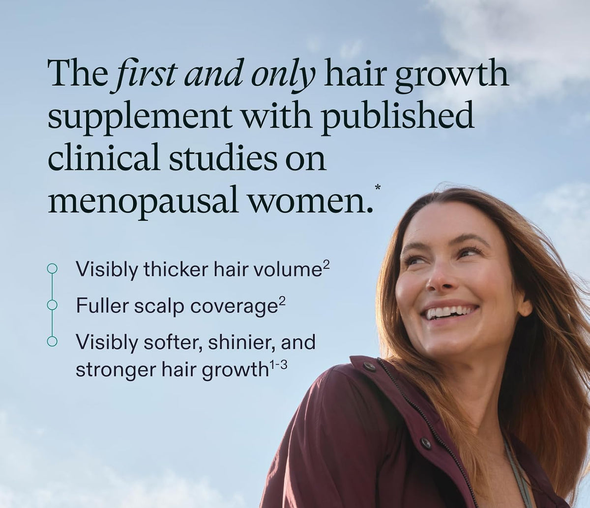 Women's Hair Growth Supplement for Menopause, Thinning Hair, 120ct