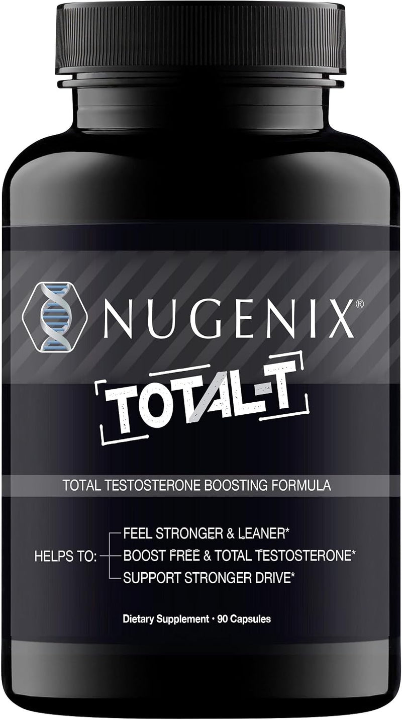 Bottle of testosterone support supplement for men with Tongkat Ali and boron, 90 count
