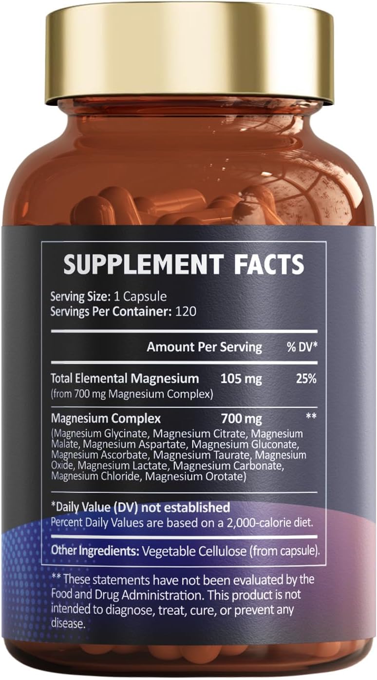 Magnesium Complex 12-in-1, High Absorption Bone & Muscle, 120ct