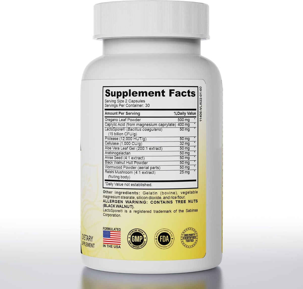 Candida Cleanse Supplement, Gut Flora & Digestive Support, 60ct