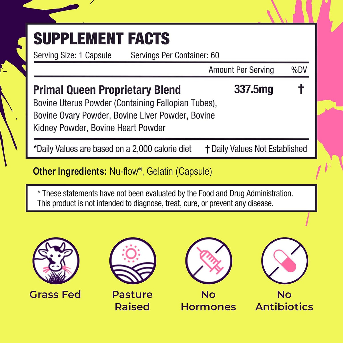 Beef Organ Complex for Women, Grass-Fed Superfood, 60 Capsules