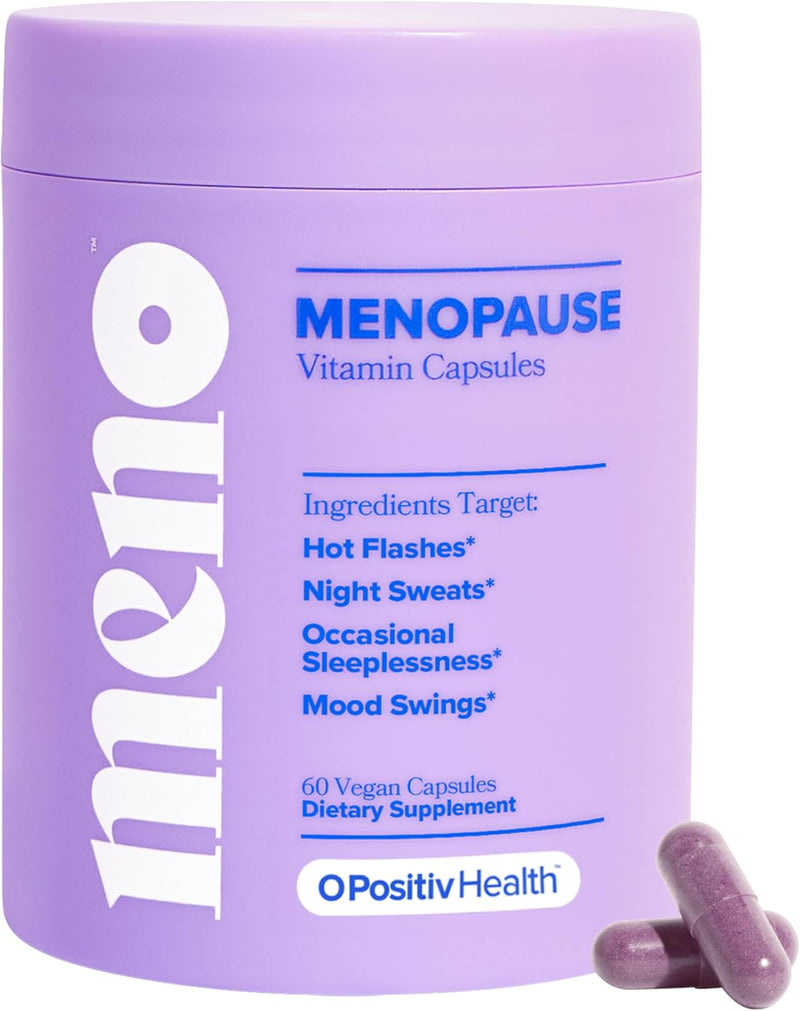 Bottle of hormone-free menopause support capsules with black cohosh, 60 count