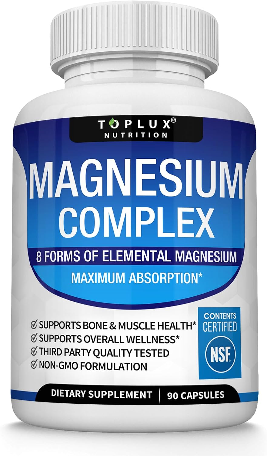 Magnesium Complex Supplement, 8-in-1 Blend for Sleep & Muscle, 90ct