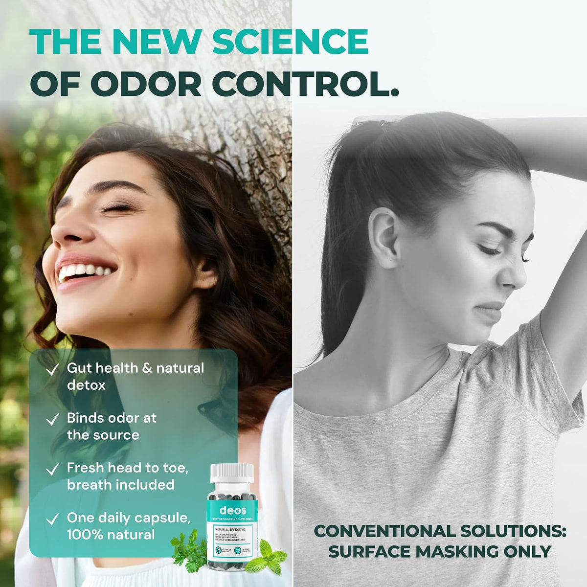 Chlorophyll Capsules, Internal Deodorant & Fresh Breath Support, 30ct