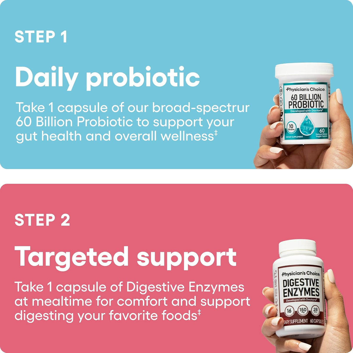 Probiotic & Digestive Enzyme Bundle, Gut Health Support Set