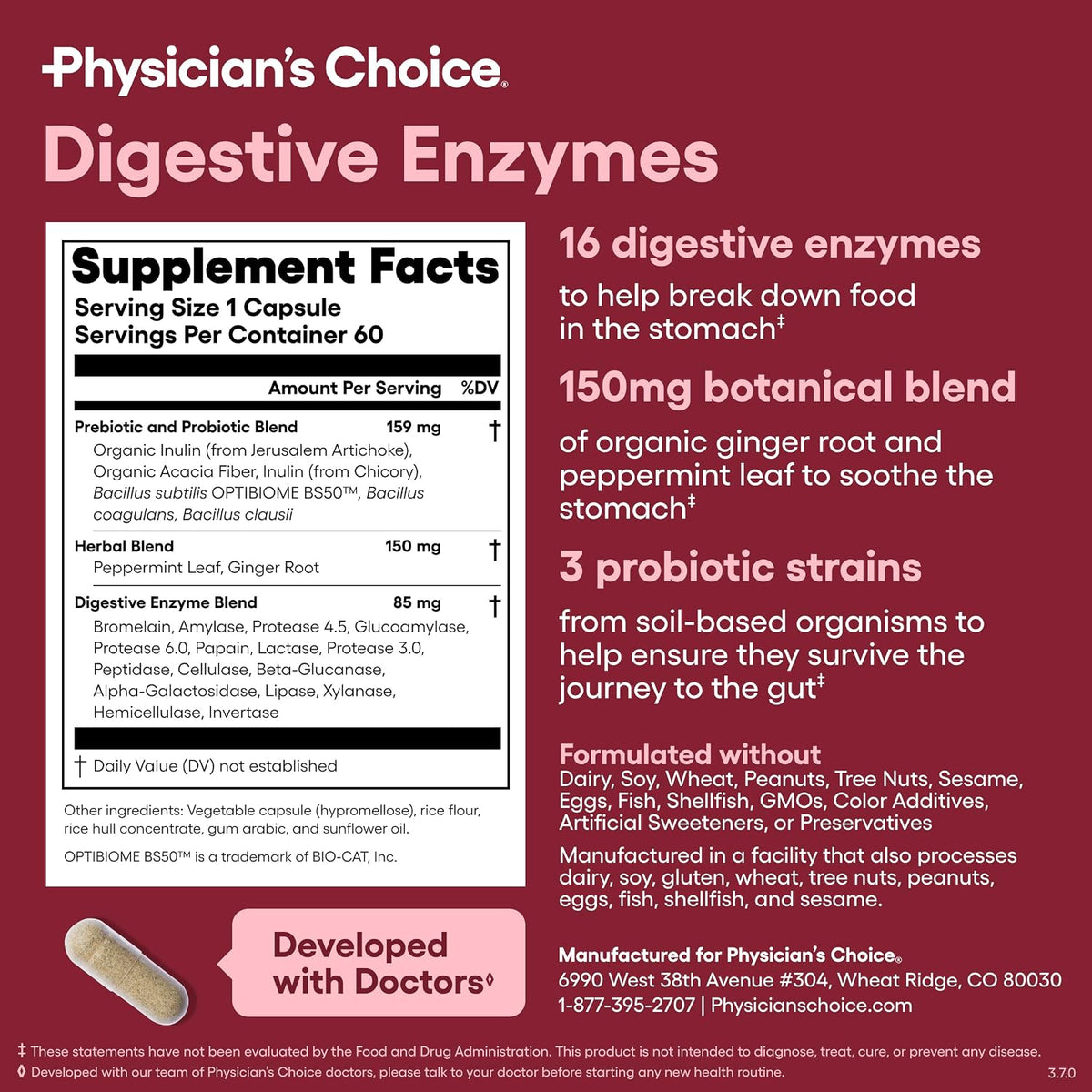 Digestive Enzymes with Probiotics & Prebiotics, 16-in-1, 60ct