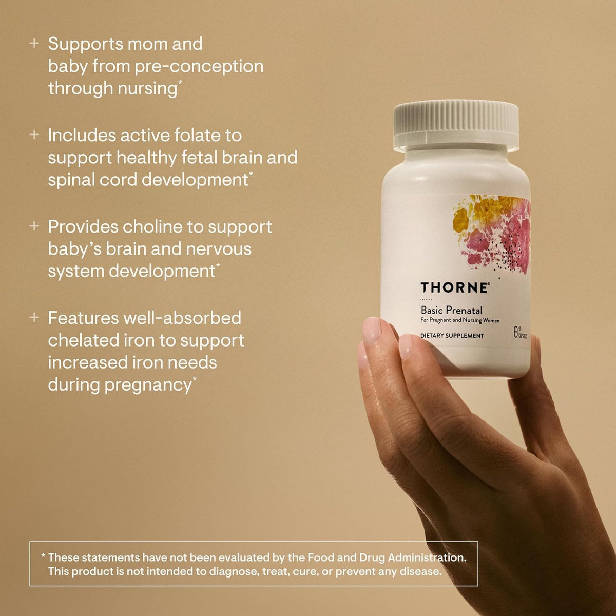 Prenatal Multivitamin with Folate & Iron, for Pregnancy, 90ct