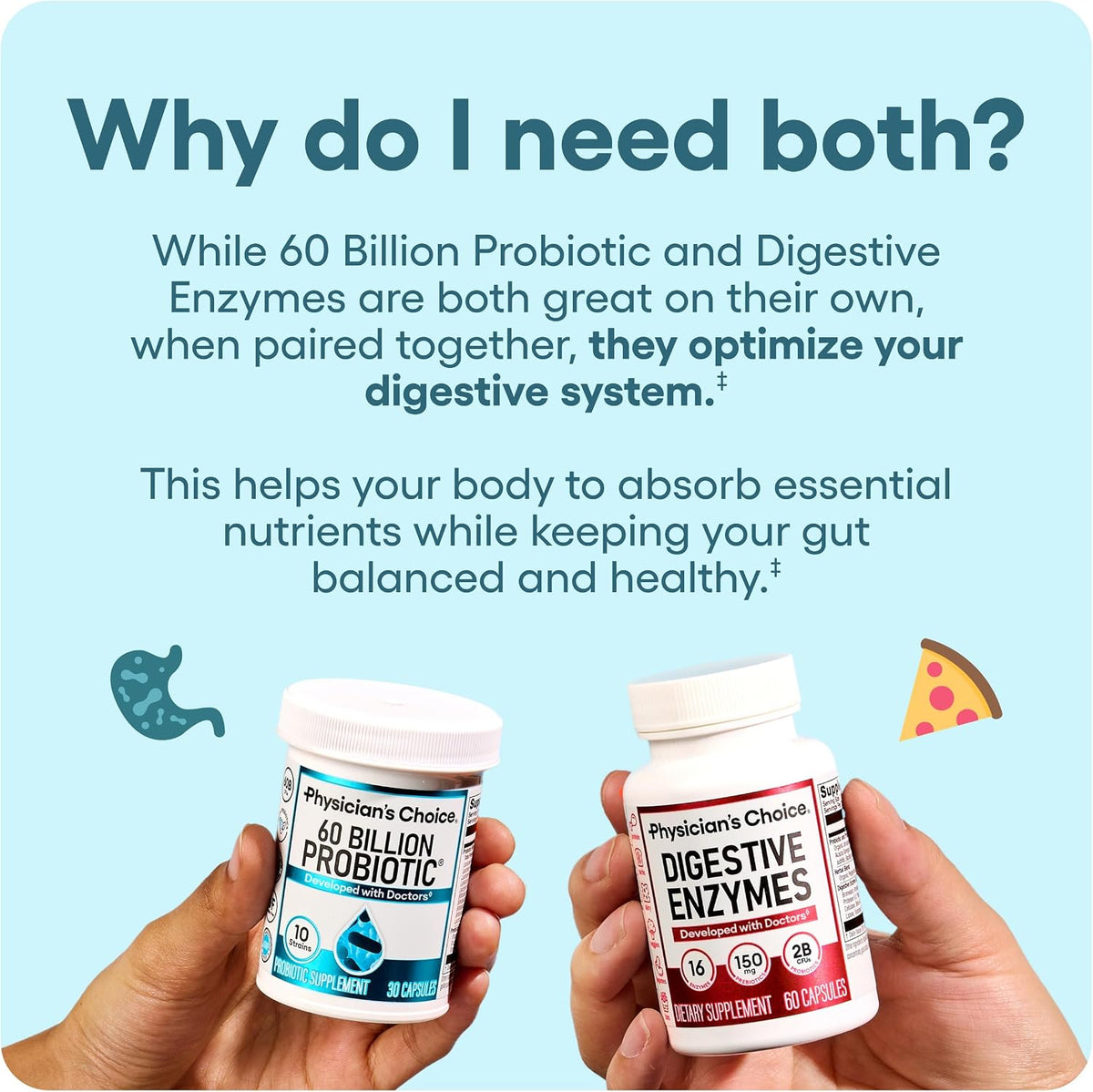 Probiotic & Digestive Enzyme Bundle, Gut Health Support Set