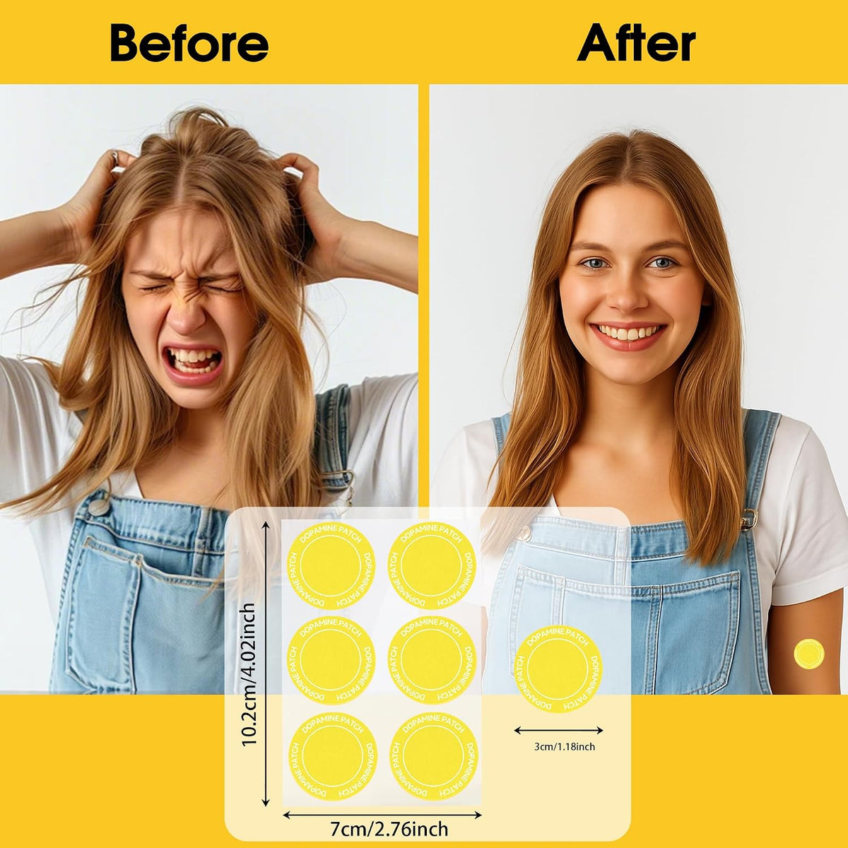 Mood Support Patches, Focus & Calm Wellness Patch, 30 Pack