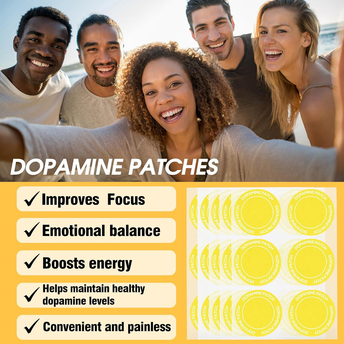 Mood Support Patches, Focus & Calm Wellness Patch, 30 Pack