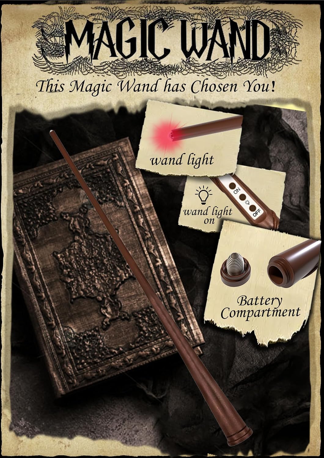 Floating Candles with Magic Wand Remote, 20 Pcs Halloween Set