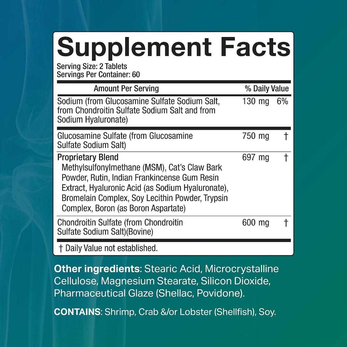 Joint Support Supplement with Glucosamine, Chondroitin & MSM, 120ct