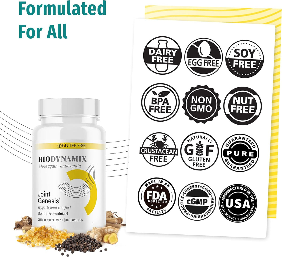 Joint Support Supplement with Hyaluronic Acid & Boswellia, 30ct