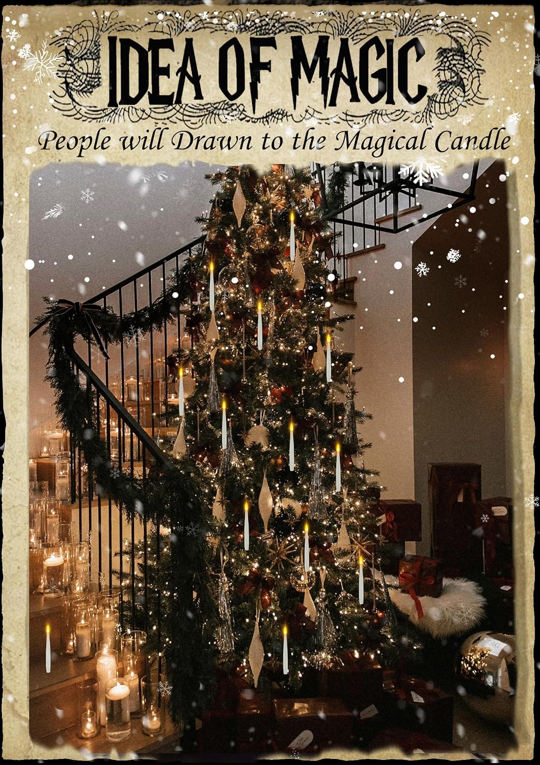 Floating Candles with Magic Wand Remote, 20 Pcs Halloween Set