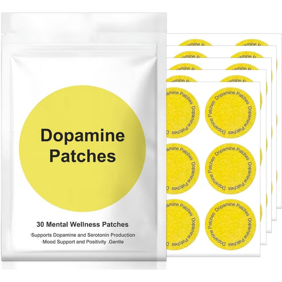 Pack of vegan mood support wellness patches for focus and calm, 30 count