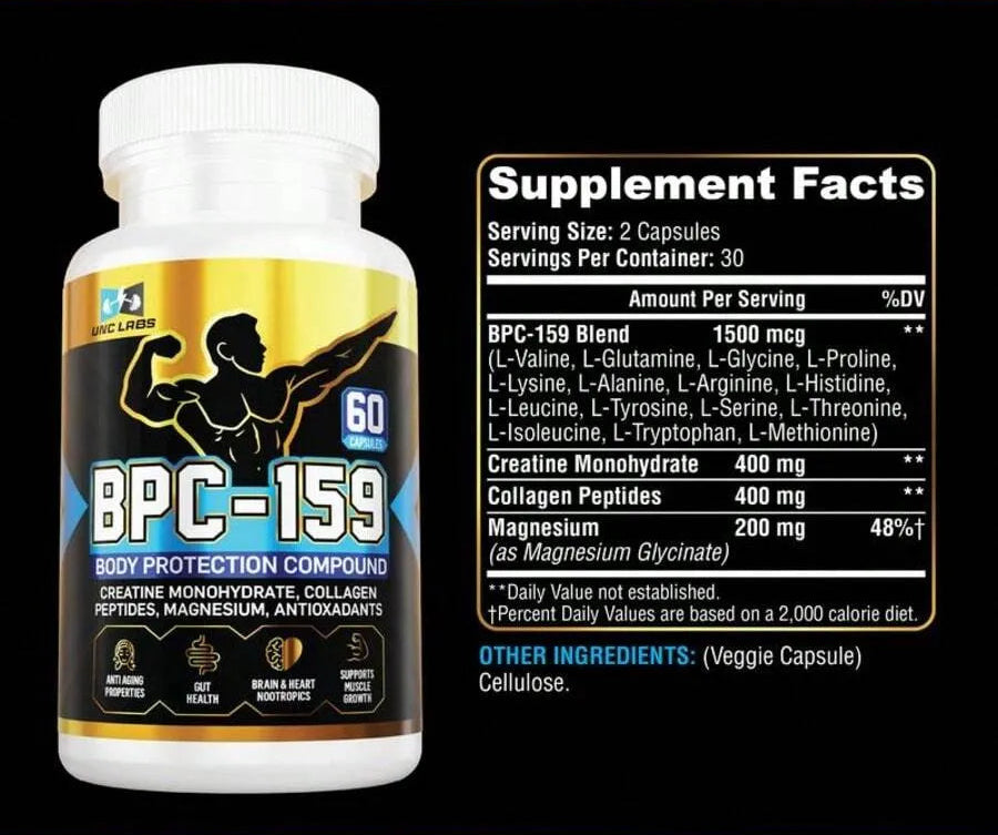 Creatine, Collagen & Magnesium Capsules, Muscle & Recovery, 60ct