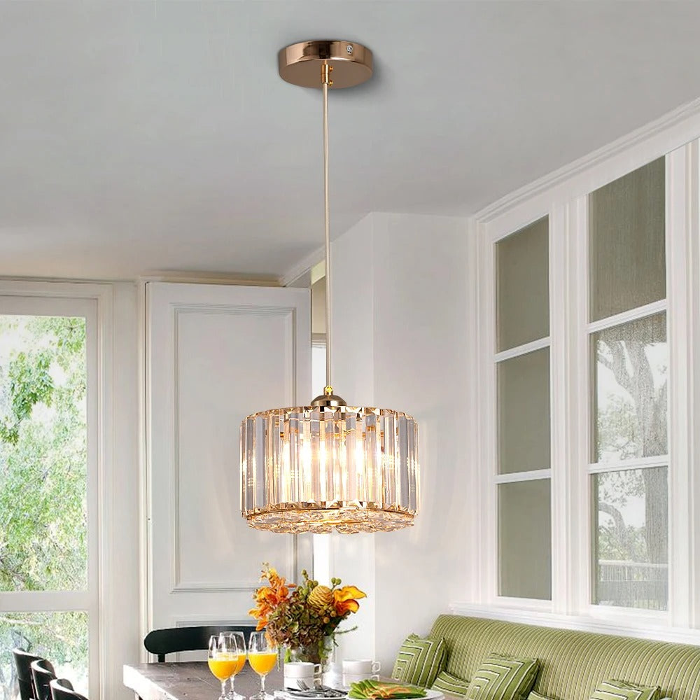 Modern LED Crystal Pendant Light | Luxury Chandelier Ceiling Lamp for Kitchen Island & Dining Room