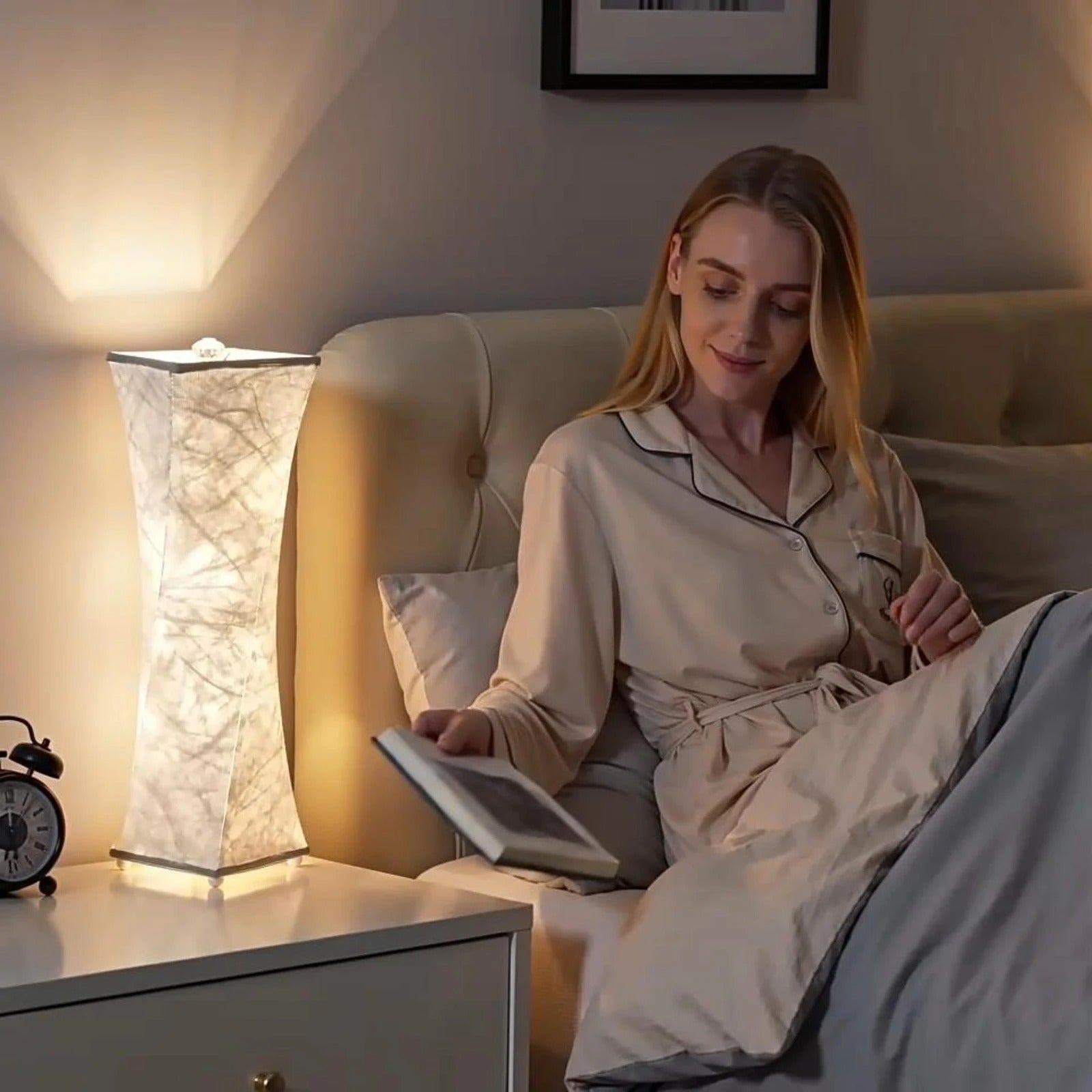 Trinova Table Lamp Set of 2 | 3 Color Temperature Bedside Lamp, Modern Nightstand Desk Lamp