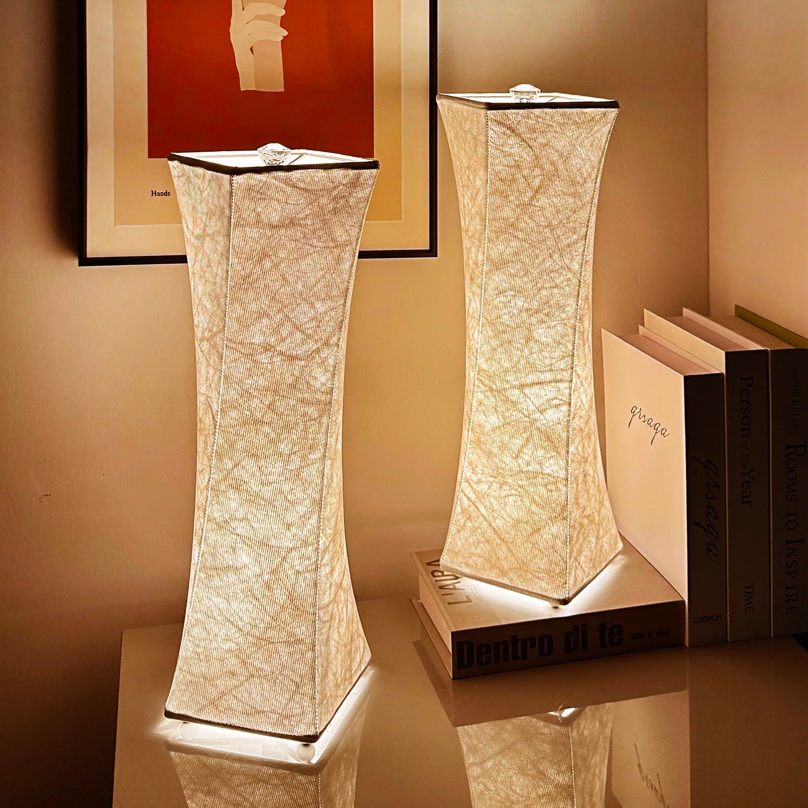 Trinova Table Lamp Set of 2 | 3 Color Temperature Bedside Lamp, Modern Nightstand Desk Lamp